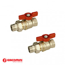 GIACOMINI Комплект шаровых кранов R919, 1/2", американка (2 шт.)